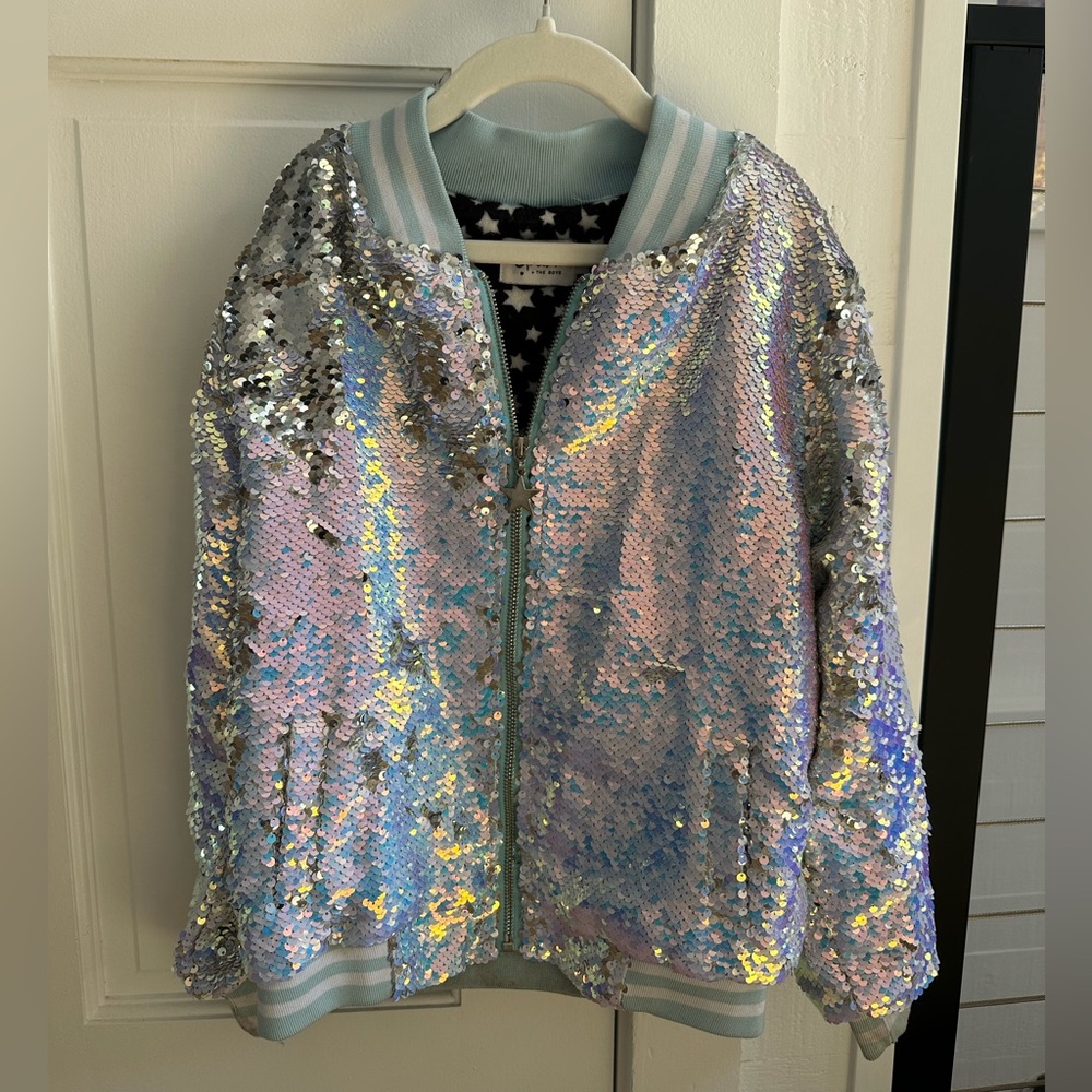 Kids size 8 Lola and the Boys Sequins Bomber Jacket
